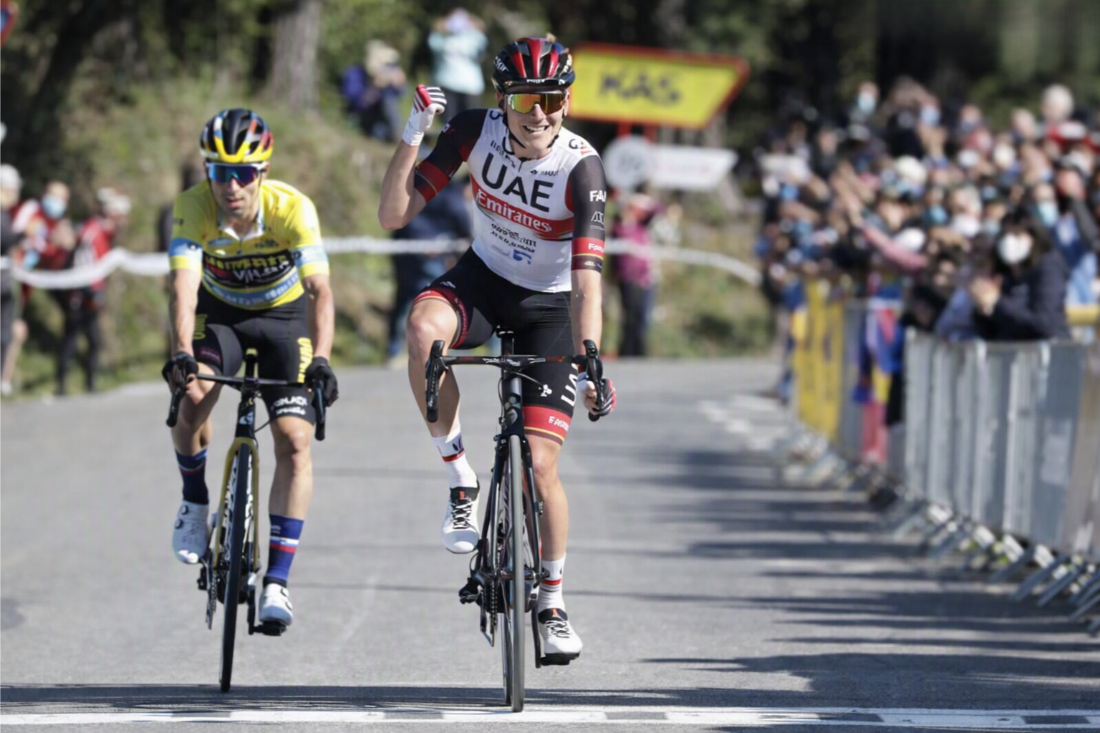 Tadej Pogacar en su victoria en etapa de Itzulia en 2021
