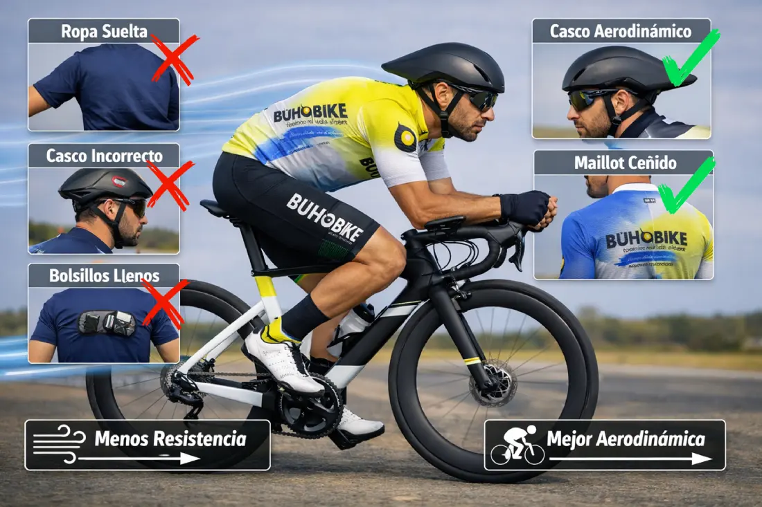 Ropa de ciclismo aerodinámica